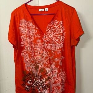Cato Orange Short Sleeve Graphic Tee